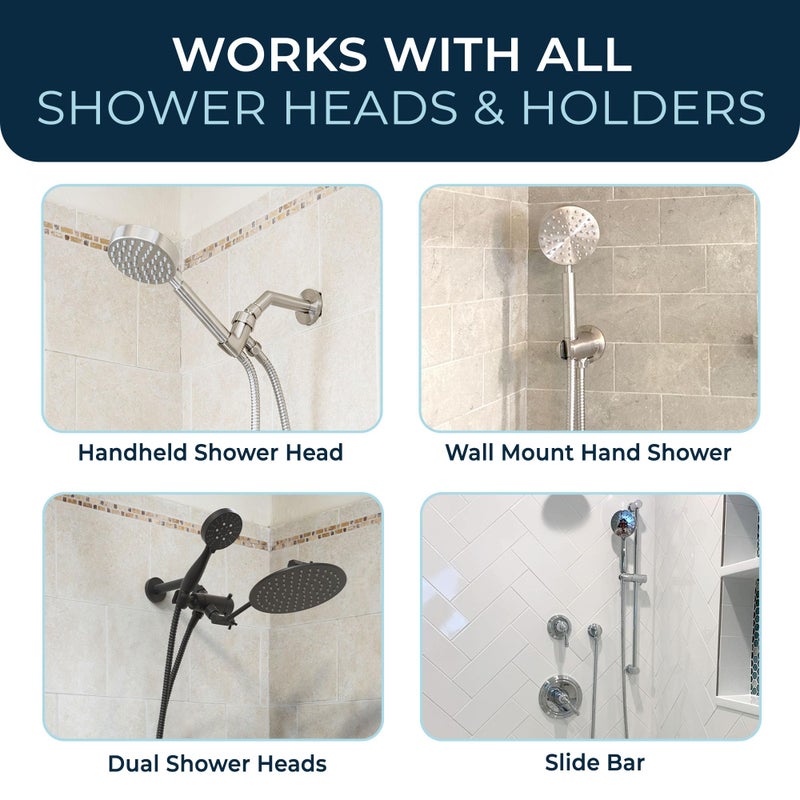 HammerHead Showers Solid Metal Shower Hose Attachment for Showerhead, Extra-Long 72-Inch Universal Replacement Hose for Hand held Shower, Brushed Nickel - Image 4
